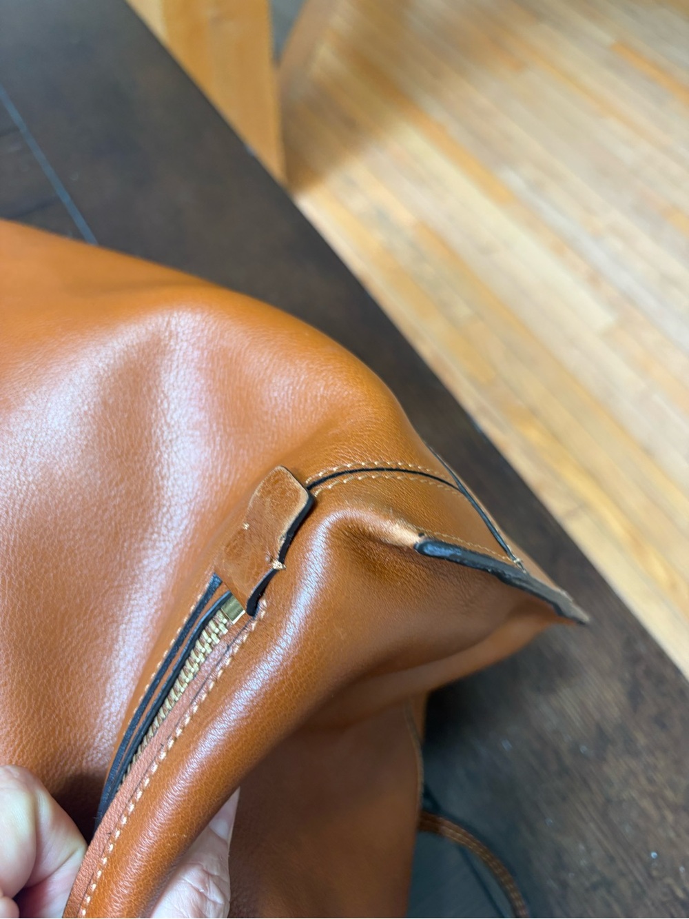 Chloé Milo Cognac Brown Leather Shoulder Tote - Picture 7 of 14
